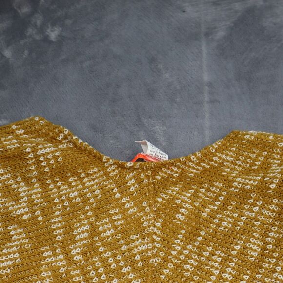 Banjul Sweater Womens S Yellow Long Sleeve Knitted Open Front Cardigan - Picture 12 of 16